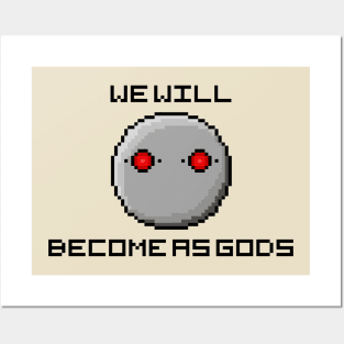 NieR Automata We Will Become As Gods 8-Bit Pixel Art Posters and Art